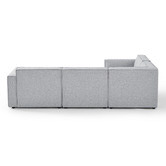 Nordic House Milla 4 Seater Upholstered Sofa with Ottoman