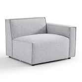 Nordic House Milla 3.5 Seater Upholstered Sofa with Ottoman
