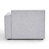 Nordic House Light Grey Milla 4 Seater Sofa with Ottoman