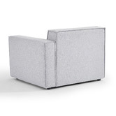 Nordic House Milla 3.5 Seater Upholstered Sofa with Ottoman