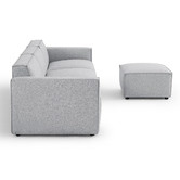 Nordic House Milla 3.5 Seater Upholstered Sofa with Ottoman