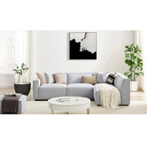 Nordic House Light Grey Milla 4 Seater Sofa