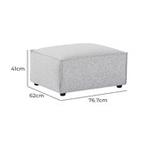 Nordic House Milla 3.5 Seater Upholstered Sofa with Ottoman