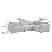 Nordic House Milla 4 Seater Upholstered Sofa