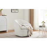Nordic House Carrie Boucle Swivel Chair
