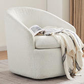 Nordic House Carrie Boucle Swivel Chair