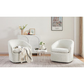 Nordic House Carrie Boucle Swivel Chair