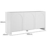Nordic House Dome 3 Door Sideboard