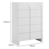 Nordic House Dome 5 Drawer Chest