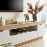 Nordic House 180cm Tia White TV Unit