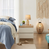 Nordic House Tia White Bedside Table