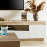 Nordic House 180cm Tia White TV Unit