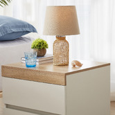 Nordic House Tia White Bedside Table