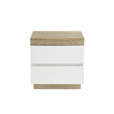 Nordic House Tia White Bedside Table