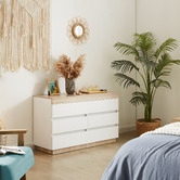 Nordic House Tia White 6 Drawer Chest