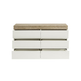 Nordic House Tia White 6 Drawer Chest
