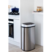 Grafton Home Goods Silver Stainless Steel Auto-Sensor Rubbish Bin