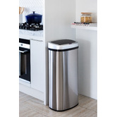 Grafton Home Goods Silver Stainless Steel Auto-Sensor Rubbish Bin