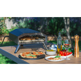Grafton Home Goods 4 Piece Black Gas-Fired Pizza Oven Set