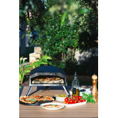 Grafton Home Goods 4 Piece Black Gas-Fired Pizza Oven Set