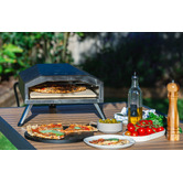 Grafton Home Goods 4 Piece Black Gas-Fired Pizza Oven Set