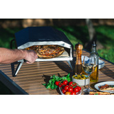 Grafton Home Goods 4 Piece Black Gas-Fired Pizza Oven Set