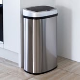 Grafton Home Goods Silver Stainless Steel Auto-Sensor Rubbish Bin