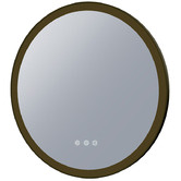 Luxe View Co Black Chante Dimmable LED Demister Mirror