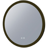 Luxe View Co Black Chante Round LED Demister Mirror