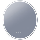 Luxe View Co Harvie Round LED Demister Mirror with Bluetooth