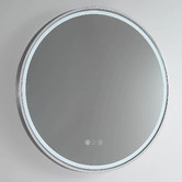 Luxe View Co Sphere 61cm Aluminium LED Mirror with Demister &amp; Bluetooth