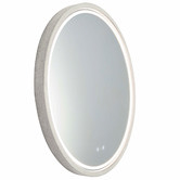 Luxe View Co Sphere 86cm Concrete LED Mirror with Demister &amp; Bluetooth