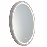 Luxe View Co Sphere 66cm Concrete LED Mirror with Demister &amp; Bluetooth