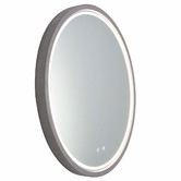 Luxe View Co Sphere 86cm Concrete LED Mirror with Demister &amp; Bluetooth