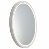 Luxe View Co Sphere 86cm Concrete LED Mirror with Demister