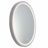Luxe View Co Sphere 86cm Concrete LED Mirror with Demister