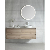 Luxe View Co White Chante Dimmable LED Demister Mirror