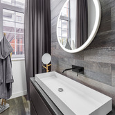 Luxe View Co White Chante Dimmable LED Demister Mirror