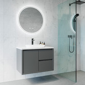 Luxe View Co Harvie Round LED Demister Mirror with Bluetooth