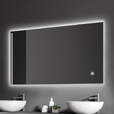 Luxe View Co Silver Rectangle Backlit Mirror with Demister