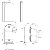 Luxe View Co Powell Arch Mirrored Shaving Cabinet