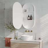 Luxe View Co Powell Pill Mirrored Shaving Cabinet