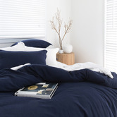 Capeview Interiors Indigo Loom Bamboo &amp; Cotton Quilt Cover Set