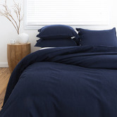 Capeview Interiors Indigo Loom Bamboo &amp; Cotton Quilt Cover Set