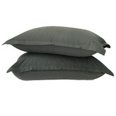 Capeview Interiors Olive Loom Bamboo &amp; Cotton Standard Pillowcases