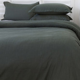Capeview Interiors Olive Loom Bamboo &amp; Cotton Quilt Cover Set