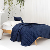 Capeview Interiors Indigo Lush Velvet Coverlet
