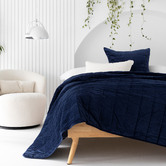 Capeview Interiors Indigo Lush Velvet Coverlet