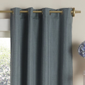 Tranquil Furnishings Porter Teal Eyelet Single Panel Curtain