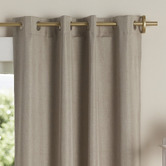 Tranquil Furnishings Porter Taupe Eyelet Single Panel Curtain